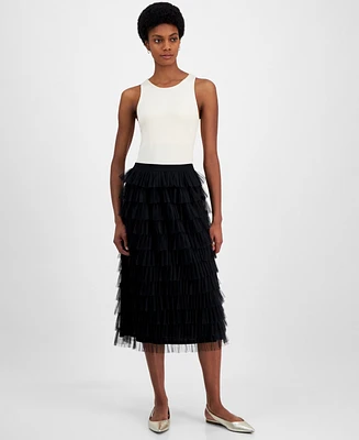 And Now This Women's Tulle Ruffle Midi Skirt, Exclusively at Macy's