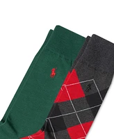 Polo Ralph Lauren Men's Argyle Slack Socks, 2-Pack