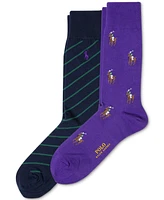 Polo Ralph Lauren Men's 2-Pk. Knit-In Pony Slack Socks