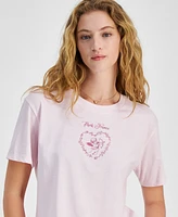 Rebellious One Juniors' Cupid Paris Graphic T-Shirt