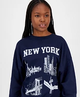 Grayson Threads, The Label Juniors' New York City Graphic Sweatshirt