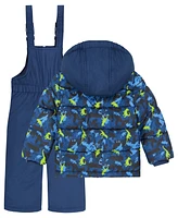 S Rothschild & Co Baby Boys Dino Printed Snowsuit