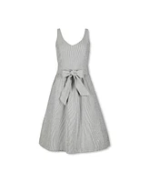 Hope & Henry Women's A-Line Dress with Sash