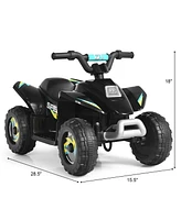 6V Kids Electric Quad Atv 4 Wheels Ride On Toy Toddlers Forward&Reverse
