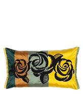 Designers Guild Kasuti Alchemilla Satin Embroidered Decorative Pillow