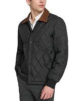 Dockers Men's Diamond-Quilted Jacket with Corduroy Collar