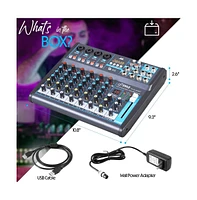 Pyle 8-Channel Bluetooth Pro Audio Dj Sound Mixer