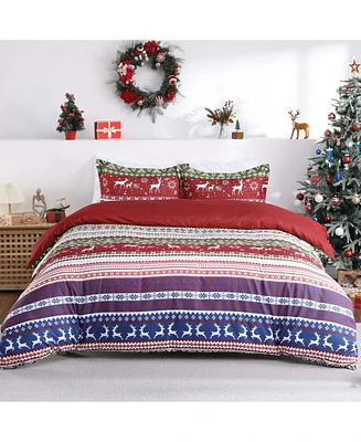 gaomon 3 Pieces Christmas Duvet Cover Bedding Set