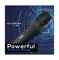 Pyle Vhf Wireless Microphone Adapter System, Pro Audio Wireless Mic Transmitter with Receiver