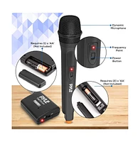 Pyle Vhf Wireless Microphone Adapter System, Pro Audio Wireless Mic Transmitter with Receiver