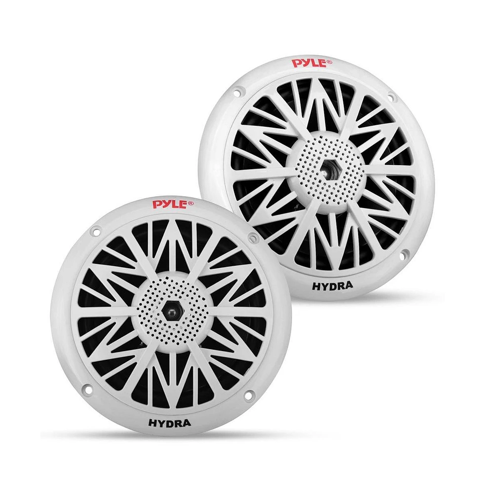 Pyle 5.25'' Marine Component Speakers, Water Resistant, 150 Watt, White