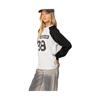 Edikted Women's Snatched Oversized Long Sleeve T Shirt - Gray