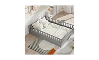 Slickblue Full Size Floor Bed with Integral Construction and Super High Security Barrier