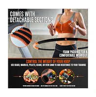Squatz Detachable Weighted Hola-Hoop With Adjustable Weight, 8 Sections