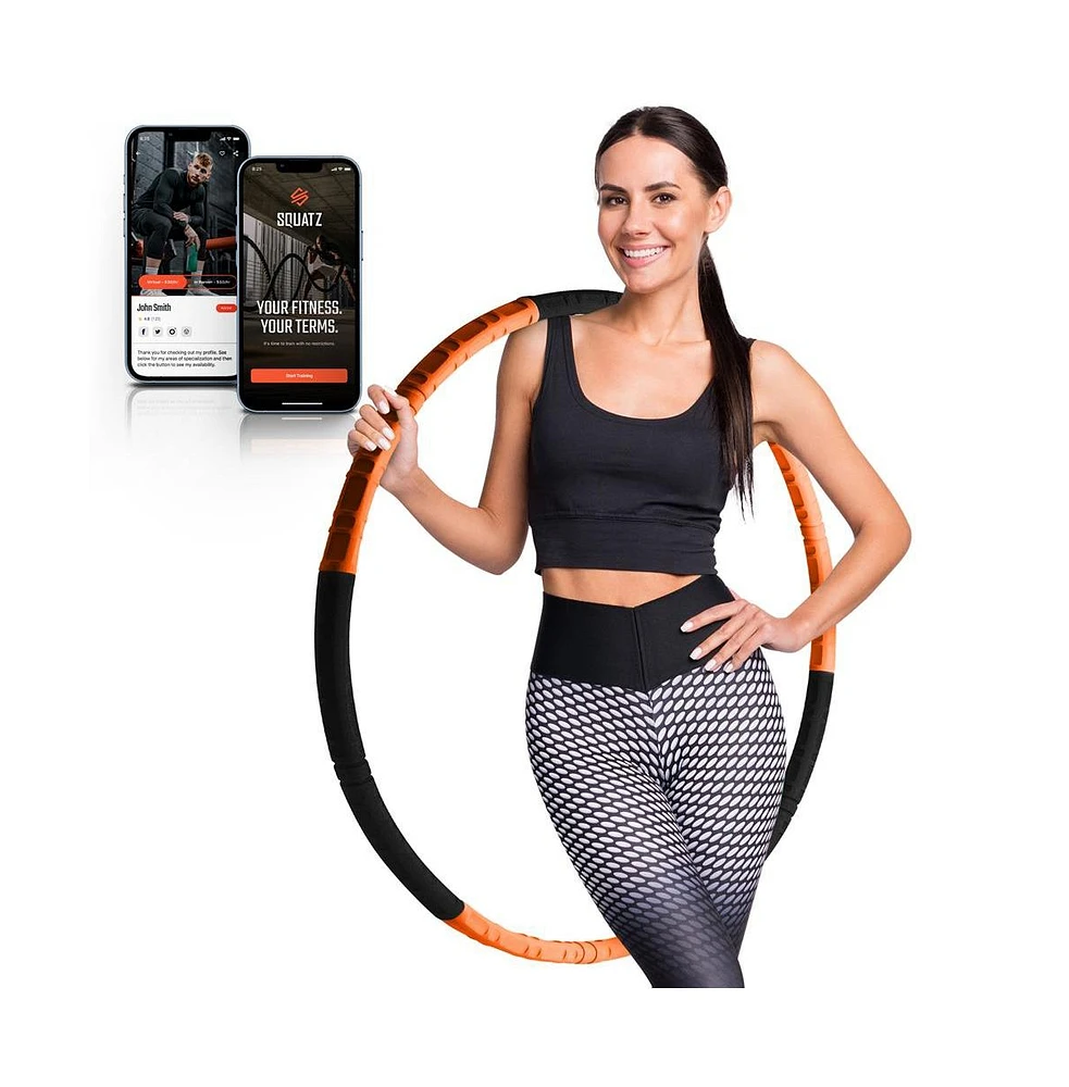 Squatz Detachable Weighted Hola-Hoop With Adjustable Weight, 8 Sections