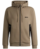 Boss by Hugo Men's 3D-Moulded Logo Zip-Up Hoodie