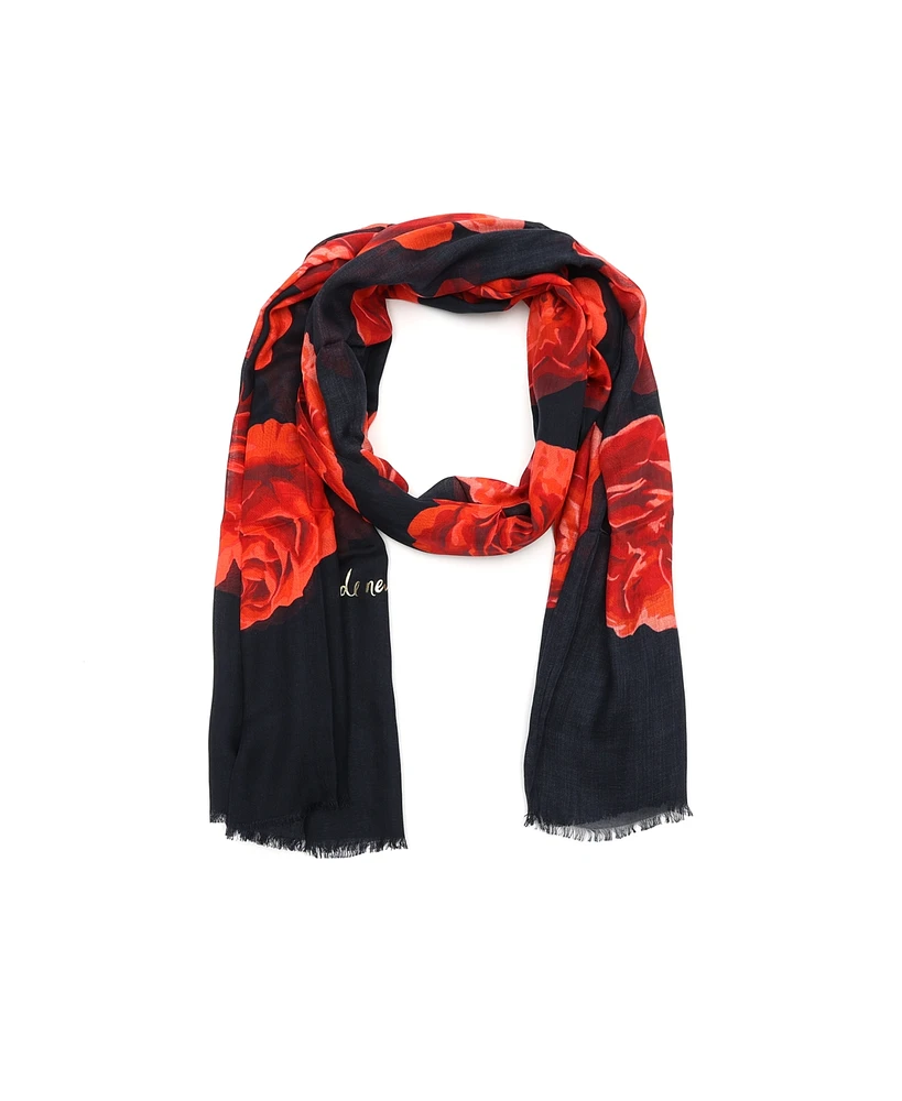 Kate Spade New York Women's Charming Rose Oblong Scarf