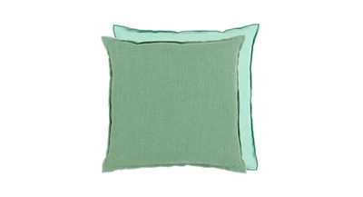 Designers Guild Brera Lino Thyme And Pale Jade Linen Decorative Pillow