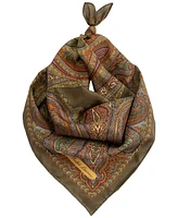 Lauren Ralph Paisley Glen Plaid Square Scarf