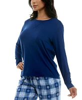 Roudelain Women's Cozy Luxe Long-Sleeve Crewneck Pajama Top