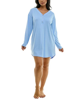 Roudelain Women's Cozy Luxe Henley Sleep Dress