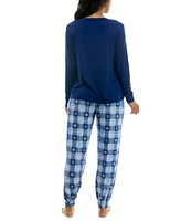 Roudelain Women's Cozy Luxe Printed Sleep Joggers