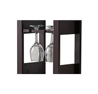 Kings Brand Furniture Granger Wine Rack - 12 Bottle Wine Bar Cabinet, Dark Cherry