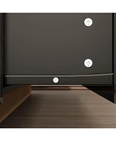 Homsee Black High Gloss Storage Organizer with 6 Mirrored Drawers
