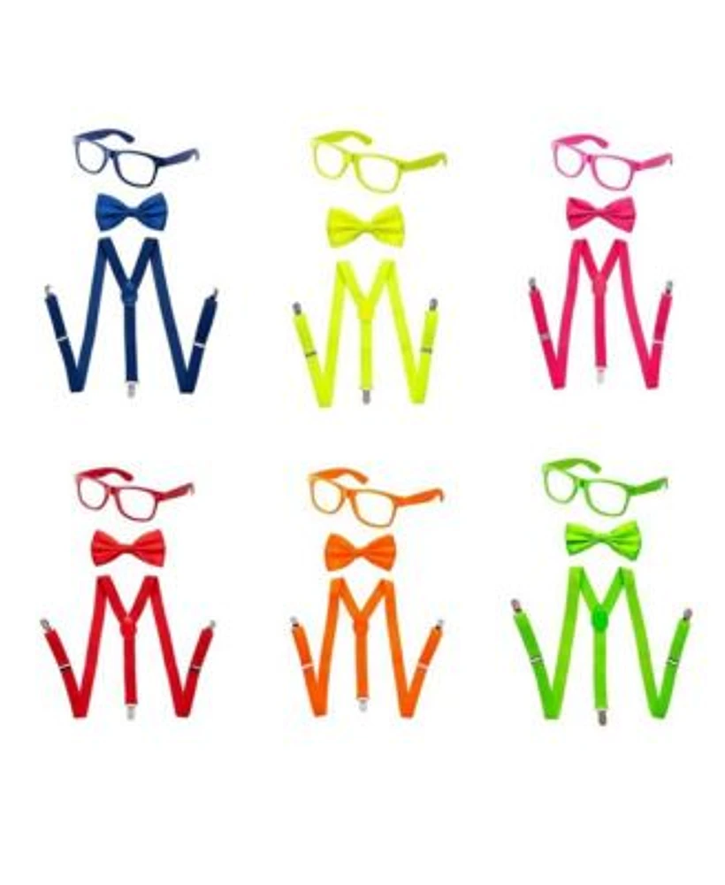 Dress Up America Suspender Bow Tie Accessory Set Toddlers Girls Boys