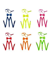 Dress Up America Suspender Bow Tie Accessory Set Toddlers Girls Boys