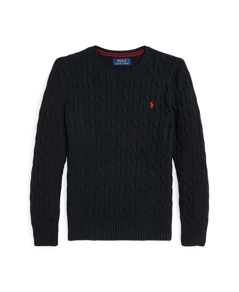 Polo Ralph Lauren Big Boys Cable-Knit Cotton Sweater