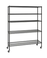 Seville Classics UltraDurable 5-Tier Steel Wire Shelving System