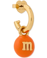 M&M X Kate Spade New York Gold-Tone Charm Huggie Hoop Earrings