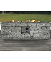 Mondawe Fiber Reinforced Concrete Propane/Natural Gas Fire pit table