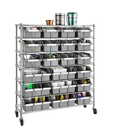 Seville Classics Extra-Wide 7-Tier Bin Rack