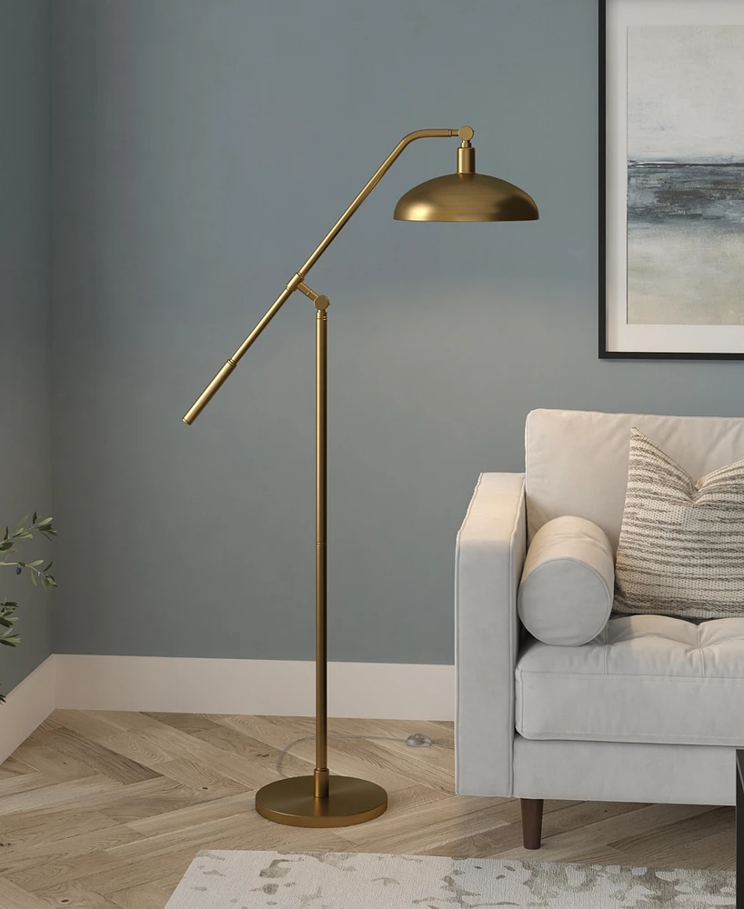 Hudson & Canal 62" Metal Devon Boom Arm Floor Lamp