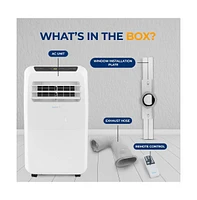 SereneLife Portable Air Conditioner & Heater, 10,000 Btu Cooling, 9,000 Btu Heating, Built-in Dehumidifier & Fan