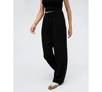 Kenneth Cole Women's High-Rise Criss-Cross Pants