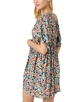 O'Neill Juniors' Rosemary Terrece Floral-Print Babydoll Dress