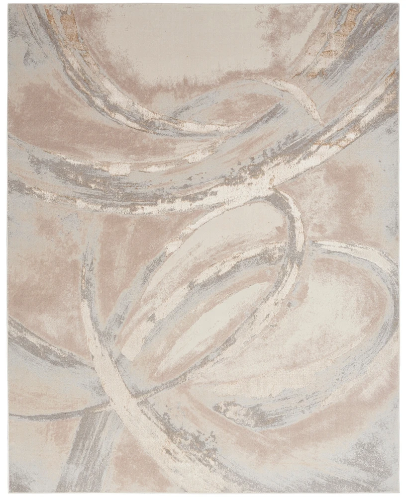 Inspire Me! Home Decor Brushstrokes BSK01 7'10"x9'10" Area Rug