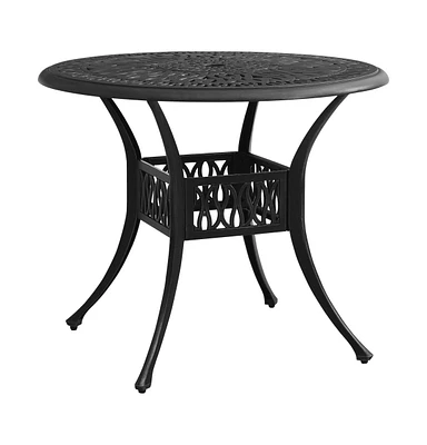 vidaXL Patio Table 35.4"x35.4"x29.1" Cast Aluminum