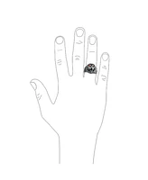 Bling Jewelry Red Crystal Eyes Roaring King Of Jungle Lion Ring Solid Oxidized .925 Sterling Silver