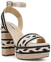 Steve Madden Women's Luccie Platform Raffia Dress Sandals