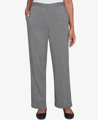 Alfred Dunner Petite Runway Ready Chic Pull On Houndstooth Short Length Pant