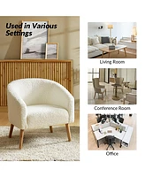 Hulala Home Modern Sebastian 30"W Boucle Armchair Solid Wood Leg