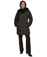 Donna Karan New York Women's Hooded Down Puffer Coat