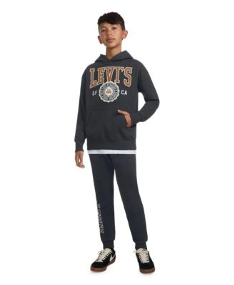 Levis Big Boys Sporty Pullover Hoodie Jogger Collection