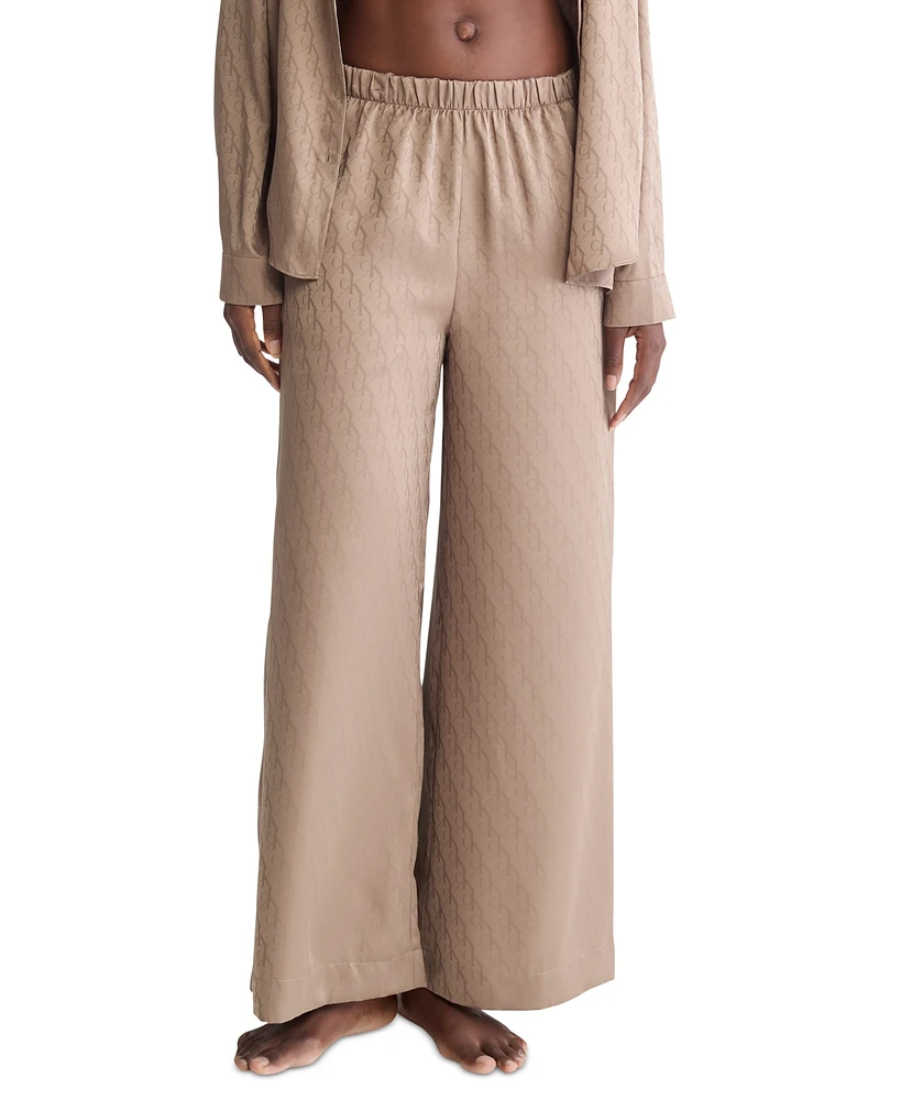 Calvin Klein Women's Satin Jacquard Sleep Pants QS7304