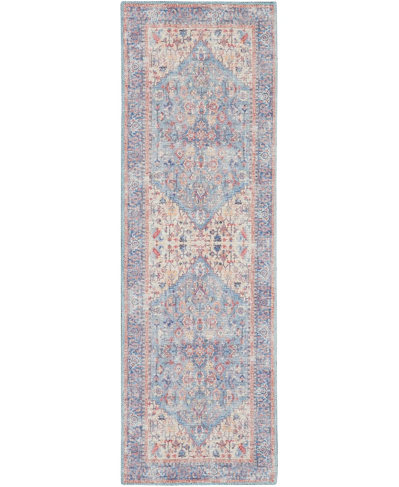 Nicole Curtis Machine Washable Series 1 SR104 2'2''x8' Runner Area Rug