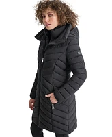 Dkny Women's Bibbed Packable Puffer Coat